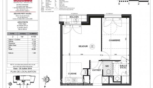 Logement tudiant T2 à Saint Sbastien sur Loire (44230)