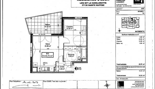 Logement �tudiant T2 &agrave; Sainte Ruffine (57130)
