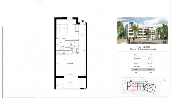 Logement tudiant T2 à Saran (45770)