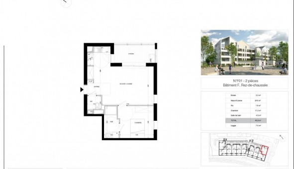 Logement tudiant T2 à Saran (45770)