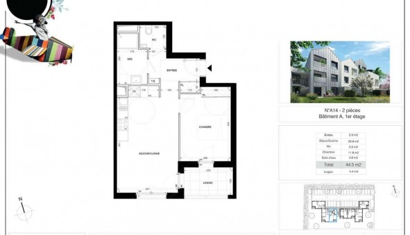 Logement tudiant Location T2 Vide Saran (45770)