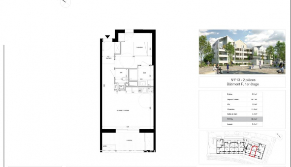 Logement tudiant T2 à Saran (45770)