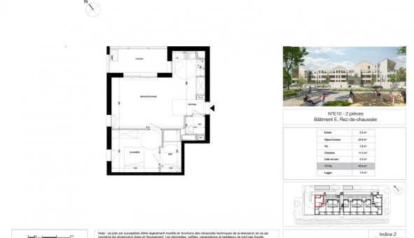 Logement �tudiant T2 &agrave; Saran (45770)