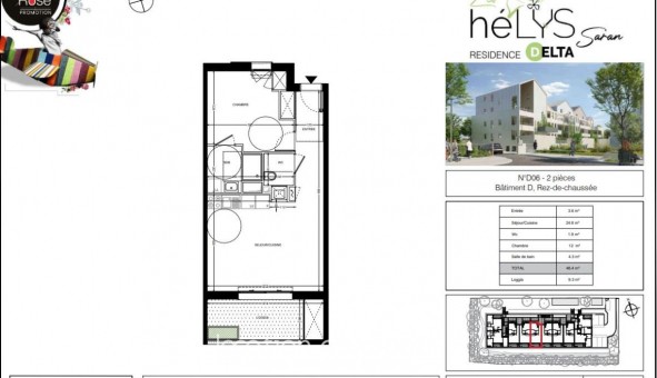 Logement �tudiant T2 &agrave; Saran (45770)