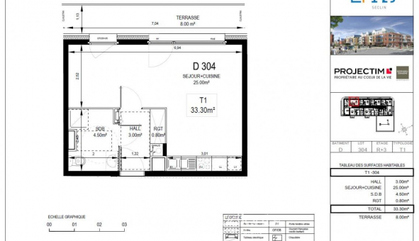 Logement tudiant T2 à Seclin (59113)