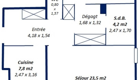 Logement étudiant Location T2 Vide Sèvres (92310)