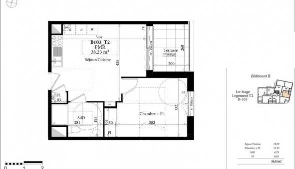 Logement tudiant T2 à Sotteville ls Rouen (76300)
