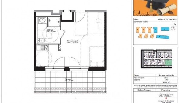 Logement �tudiant T2 &agrave; Strasbourg (67000)