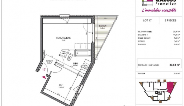 Logement �tudiant T2 &agrave; Strasbourg (67000)