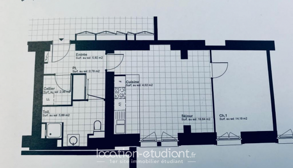 Logement �tudiant T2 &agrave; Strasbourg (67000)