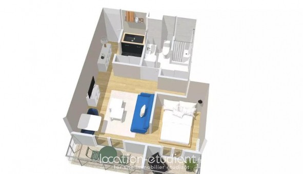 Logement tudiant T2 à Talence (33400)