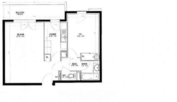 Logement tudiant Location T2 Vide Tassin la Demi Lune (69160)