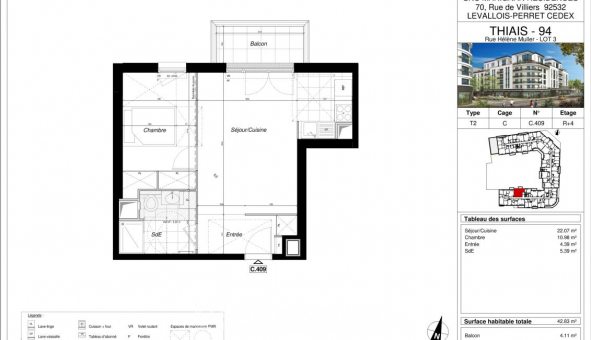 Logement �tudiant T2 &agrave; Thiais (94320)