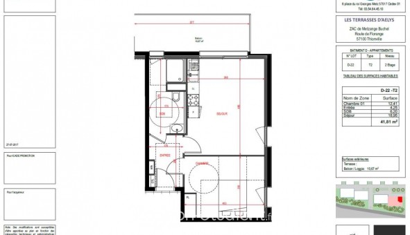 Logement �tudiant T2 &agrave; Thionville (57100)