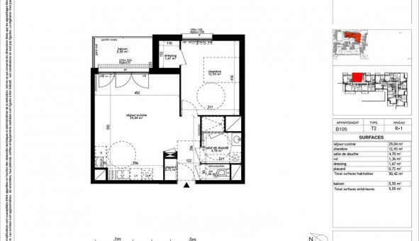 Logement �tudiant T2 &agrave; Tinqueux (51430)