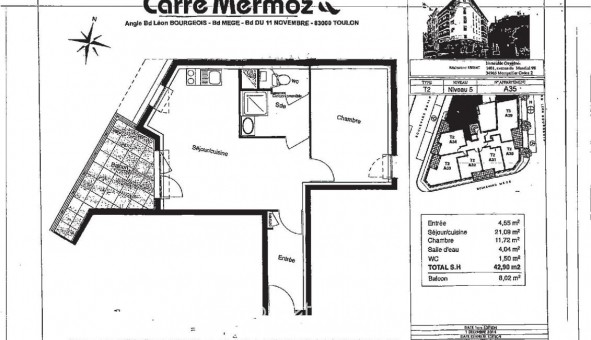 Logement tudiant T2 à Toulon (83200)