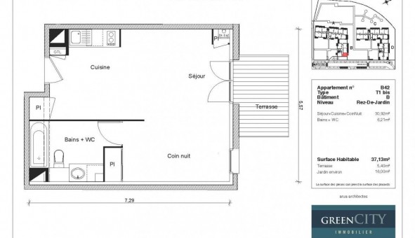 Logement tudiant T2 à Toulouse (31500)