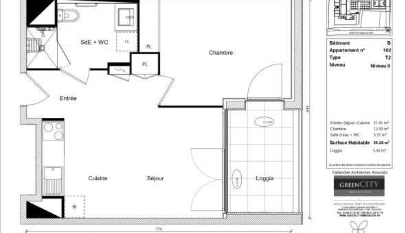 Logement tudiant T2 à Toulouse (31500)