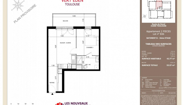 Logement tudiant Location T2 Vide Toulouse (31500)