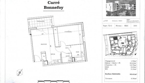 Logement �tudiant T2 &agrave; Toulouse (31500)