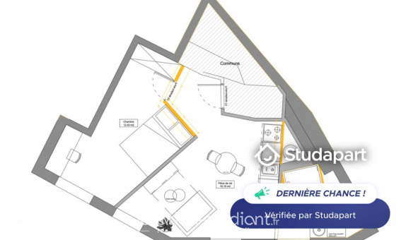 Logement tudiant Location T2 Meublé Tourcoing (59200)