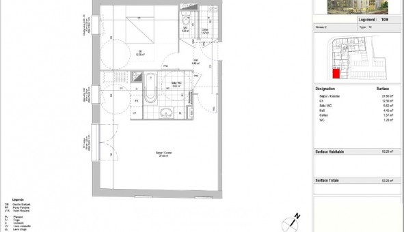 Logement �tudiant T2 &agrave; Tourcoing (59200)