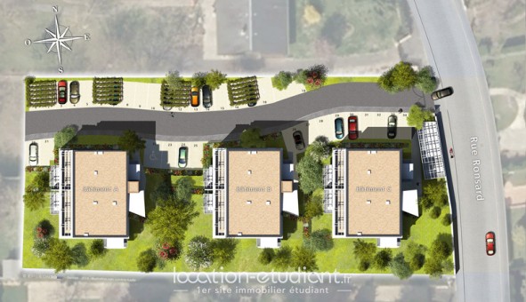 Logement tudiant T2 à Tours (37000)