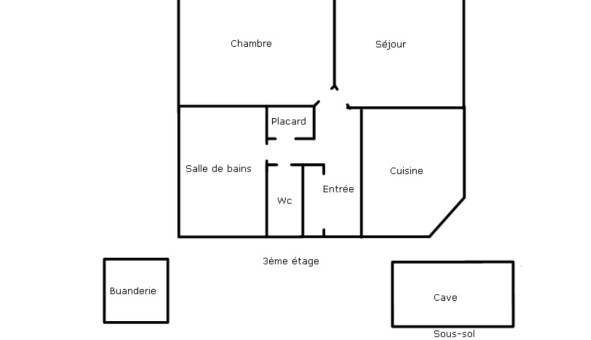 Logement tudiant T2 à Tours (37000)