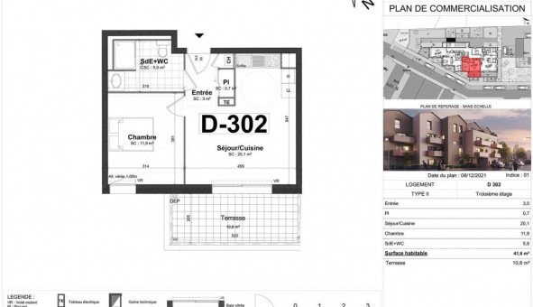 Logement �tudiant T2 &agrave; Tours (37000)