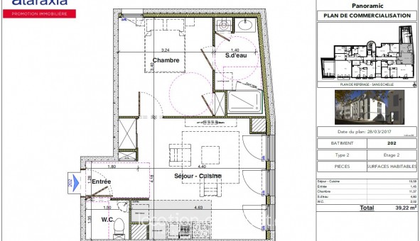 Logement �tudiant T2 &agrave; Tours (37000)