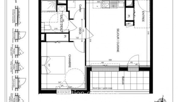 Logement �tudiant T2 &agrave; Tours (37000)