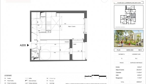 Logement �tudiant T2 &agrave; Tours (37000)