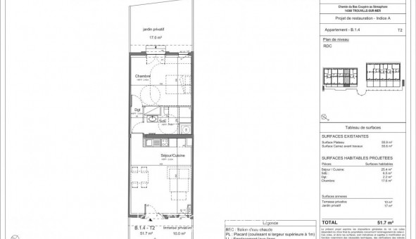 Logement tudiant T2 à Trouville sur Mer (14360)