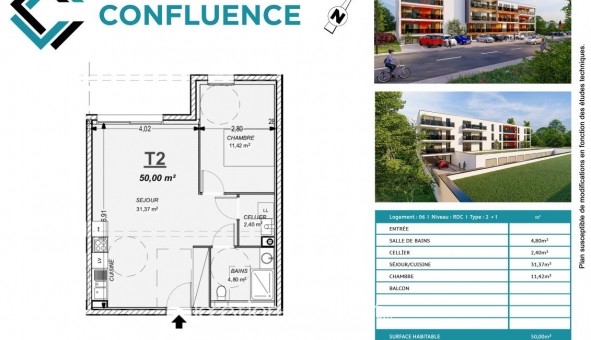 Logement �tudiant T2 &agrave; Uckange (57270)