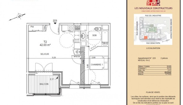 Logement tudiant T2 à Valence (26000)