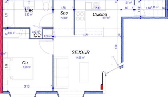 Logement �tudiant T2 &agrave; Valence (26000)