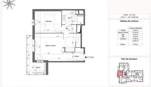 Logement tudiant T2 à Vernon (27200)