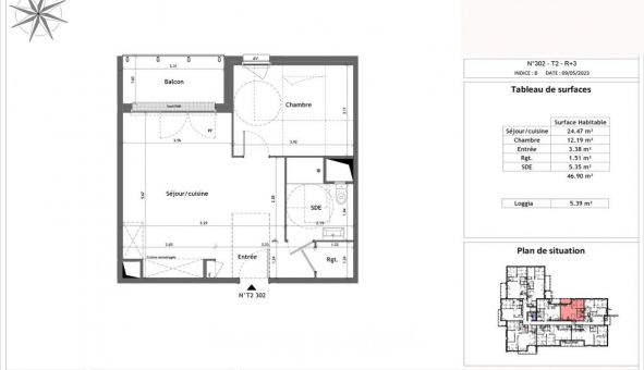 Logement tudiant T2 à Vernon (27200)
