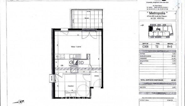 Logement tudiant T2 à Vertou (44120)