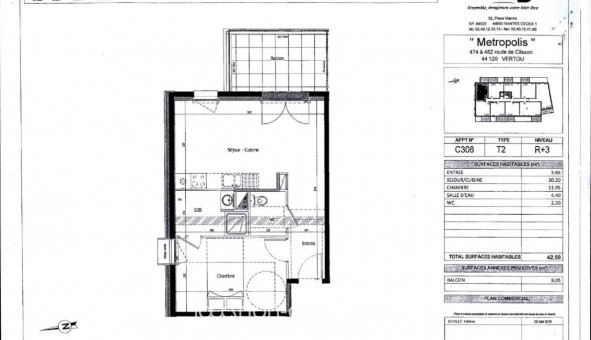 Logement �tudiant T2 &agrave; Vertou (44120)