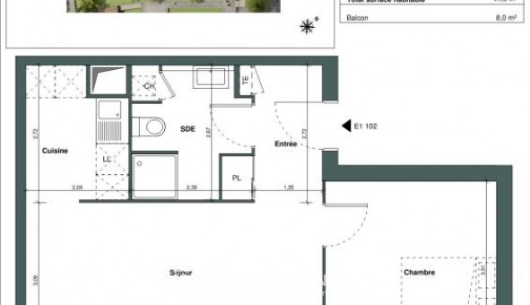 Logement tudiant T2 à Villejuif (94800)