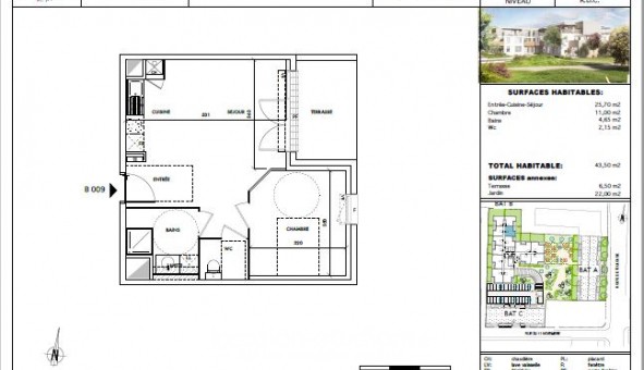Logement �tudiant T2 &agrave; Villenave d'Ornon (33140)