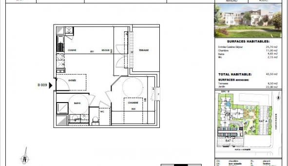 Logement �tudiant T2 &agrave; Villenave d'Ornon (33140)