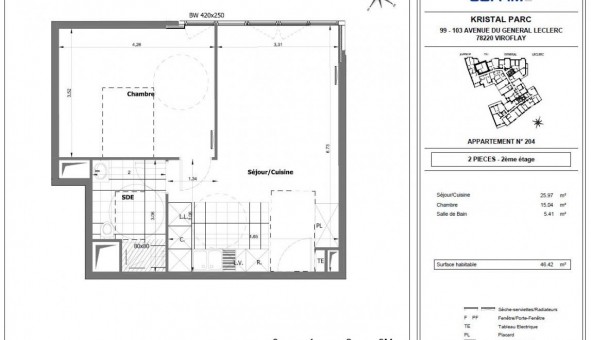 Logement tudiant T2 à Viroflay (78220)