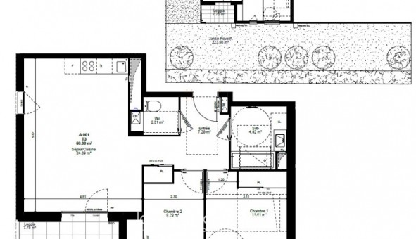 Logement tudiant T3 à Albertville (73200)