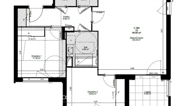 Logement tudiant T3 à Albertville (73200)
