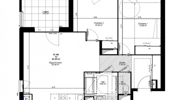 Logement tudiant T3 à Albertville (73200)