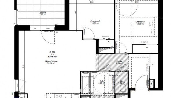 Logement tudiant T3 à Albertville (73200)