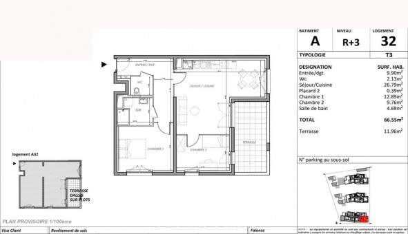 Logement �tudiant T3 &agrave; Amiens (80090)
