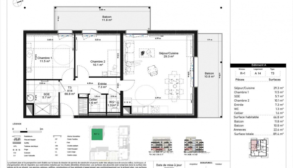 Logement �tudiant T3 &agrave; Amiens (80090)